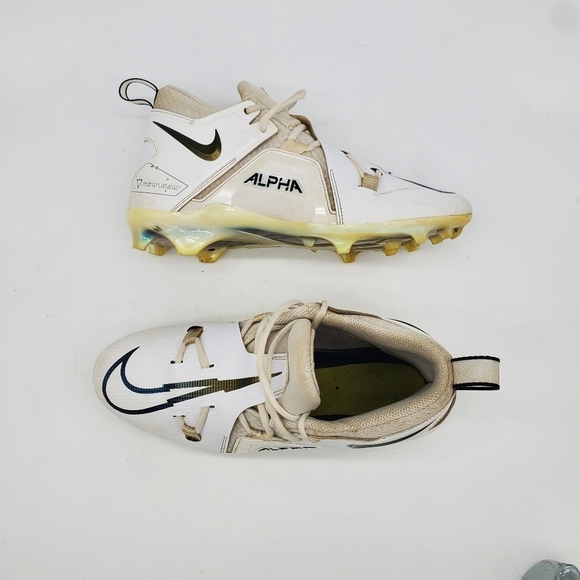 Nike Shoes Men 9 Alpha Menace Pro 3 White Black Football Cleats CT6649-105 - Picture 11 of 12